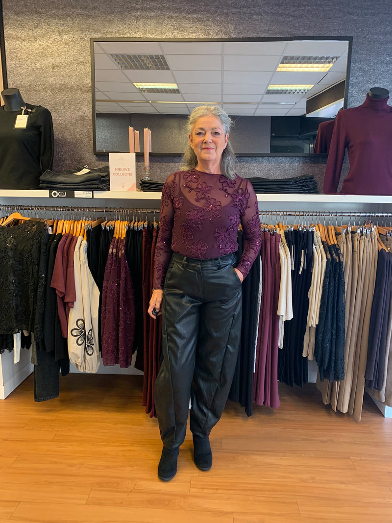 PU barrel broek