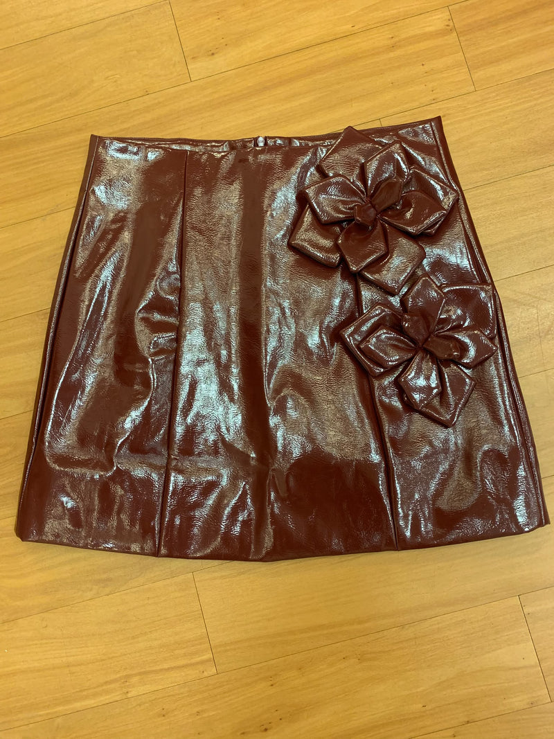 Rok in bordeaux rood