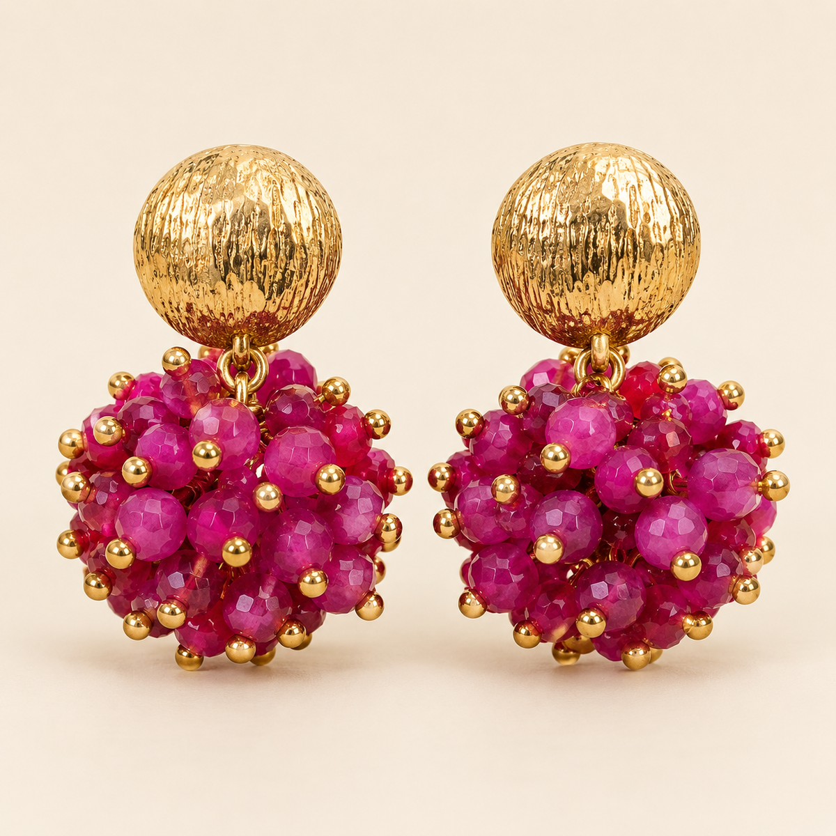 Oorbellen Esmée – Fuchsia